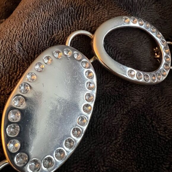 Chico's Silver Belt with Elegant Chain Links - Picture 3 of 6